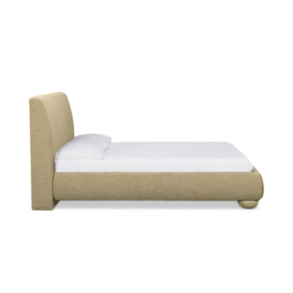 Rayne Textured Fabric Bed - Honey / Queen