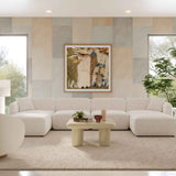 Travie 6-Piece Modular U-Sectional - White Sand