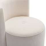 Alyssa Rolling Desk Chair - Cream