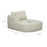 Noor 71" Modular Chaise - Wheat / LAF