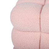 Anita 39" Faux Shearling Storage Bench With Reversible Tray Top - Pink