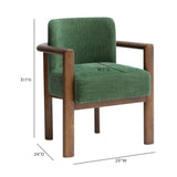 Irma Textured Performance Velvet Dining Chair - Forest Green