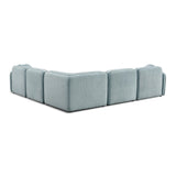 Travie 5-Piece Modular L-Sectional - Sea Blue