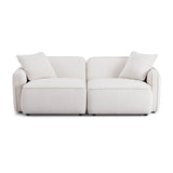 Travie 78" Modular Loveseat - White Sand