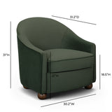 Cettie Performance Velvet Accent Chair - Green