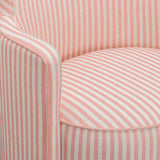 Passe Swivel Accent Chair - Pink Stripes