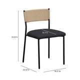 Celine Performance Boucle Dining Chair - Set of 2 - Black