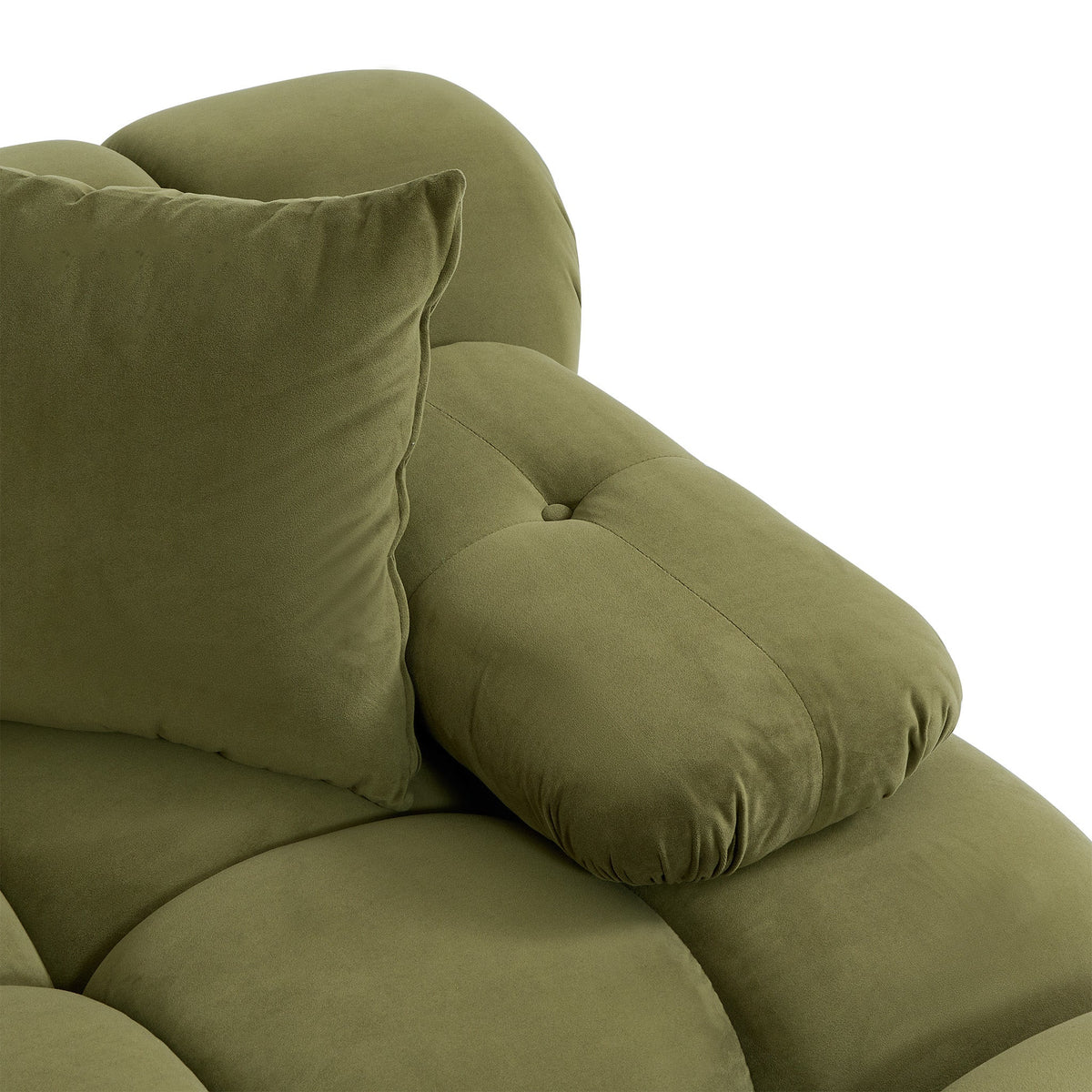 Calliope 79" Modular Loveseat - Olive Green