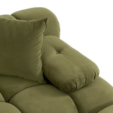 Calliope 79" Modular Loveseat - Olive Green