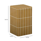 Tatiana Square Concrete Indoor/Outdoor Side Table - Ochre