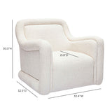 Charli Performance Swivel Chair - Off-White