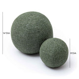 Boba Ball Throw Pillow (9"-14") - Forest Green / Small