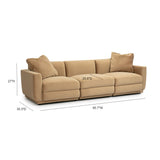 Perry Modular Sofa (96"-124") - Tan / 96"