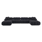 Calliope 6-piece Performance Modular U-Sectional - Black