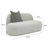 Carraway 59" Loveseat - Light Grey