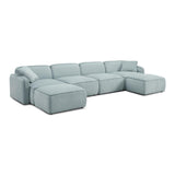 Travie 6-Piece Modular U-Sectional - Sea Blue