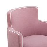 Passe Tasseled Velvet Swivel Accent Chair - Pink