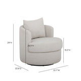Silvi Performance Boucle Swivel Accent Chair - Off-White