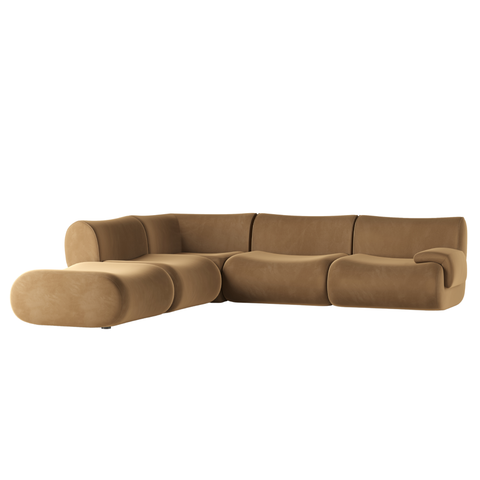 Zenith 5-Piece Modular Sectional - Brown / LAF