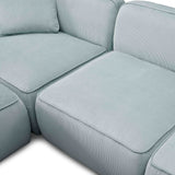 Travie 6-Piece Modular U-Sectional - Sea Blue