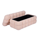 Anita 39" Faux Shearling Storage Bench With Reversible Tray Top - Pink