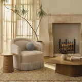 Pamela Tasseled Lounge Accent Chair - Tan