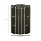 Tatiana Round Concrete Indoor/Outdoor Side Table - Forest Green