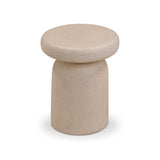 Lydia Concrete Indoor/Outdoor Side Table - Cream