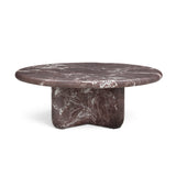 Juju Faux Marble Indoor/Outdoor Round Coffee Table (24"-32") - Red Levanto / 32"