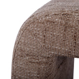 Alvie Railroad Chenille Storage Side Table - Taupe