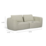Noor Sofa (93"-128") - Wheat / 93"