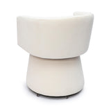 Kristen Rolling Desk Chair - Cream