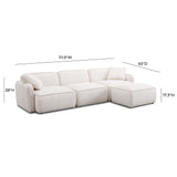 Travie 4-Piece Modular Sectional - White Sand
