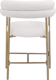 Blake Vegan Leather And Boucle Fabric Upholstered Counter Stool — 994-C - Cream - 994Cream-C alternate view 2