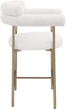 Blake Vegan Leather And Boucle Fabric Upholstered Counter Stool — 994-C - Cream - 994Cream-C alternate view 5