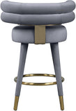 Fitzroy Velvet Upholstered Counter Stool — 798-C - Grey - 798Grey-C alternate view 3