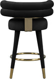 Fitzroy Velvet Upholstered Counter Stool — 798-C - Black - 798Black-C alternate view 3