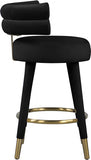 Fitzroy Velvet Upholstered Counter Stool — 798-C - Black - 798Black-C alternate view 4