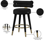 Fitzroy Velvet Upholstered Counter Stool — 798-C - Black - 798Black-C Infographic