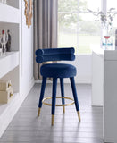 Fitzroy Velvet Upholstered Counter Stool — 798-C - Blue - 798Navy-C alternate view 1