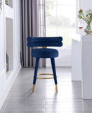 Fitzroy Velvet Upholstered Counter Stool — 798-C - Blue - 798Navy-C alternate view 2