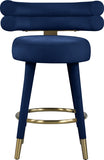 Fitzroy Velvet Upholstered Counter Stool — 798-C - Blue - 798Navy-C alternate view 5