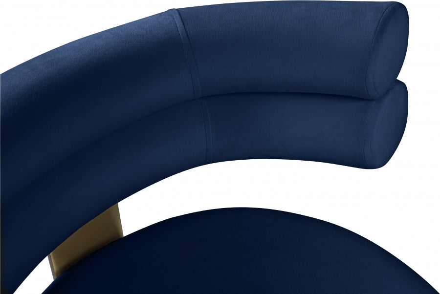 Fitzroy Velvet Upholstered Counter Stool — 798-C - Blue - 798Navy-C alternate view 6