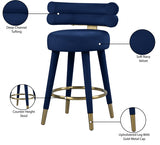 Fitzroy Velvet Upholstered Counter Stool — 798-C - Blue - 798Navy-C Infographic