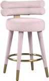 Fitzroy Velvet Upholstered Counter Stool — 798-C - Pink - 798Pink-C