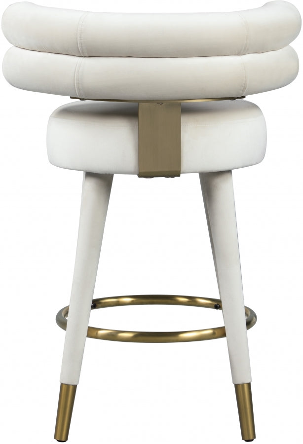 Fitzroy Velvet Upholstered Counter Stool — 798-C - Cream - 798Cream-C alternate view 3