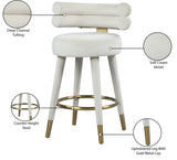 Fitzroy Velvet Upholstered Counter Stool — 798-C - Cream - 798Cream-C Infographic