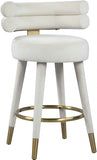 Fitzroy Velvet Upholstered Counter Stool — 798-C - Cream - 798Cream-C