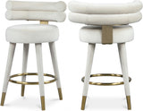 Fitzroy Velvet Upholstered Counter Stool — 798-C - Cream - 798Cream-C Double Chair