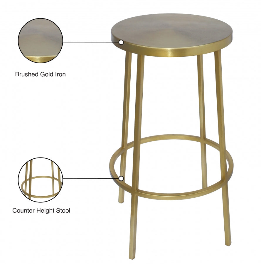 Tyson Iron Counter Stool — 949-C - Gold - 949Gold Infographic